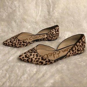 Sam Edelman Rodney Calf Hair Leopard d'Orsay Flat size 7 1/2